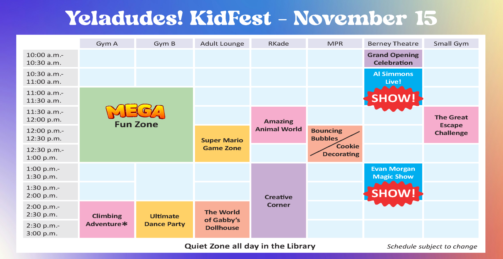 Full Schedule